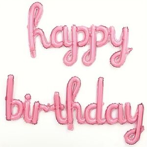 Pink Happy Birthday Balloon Set
